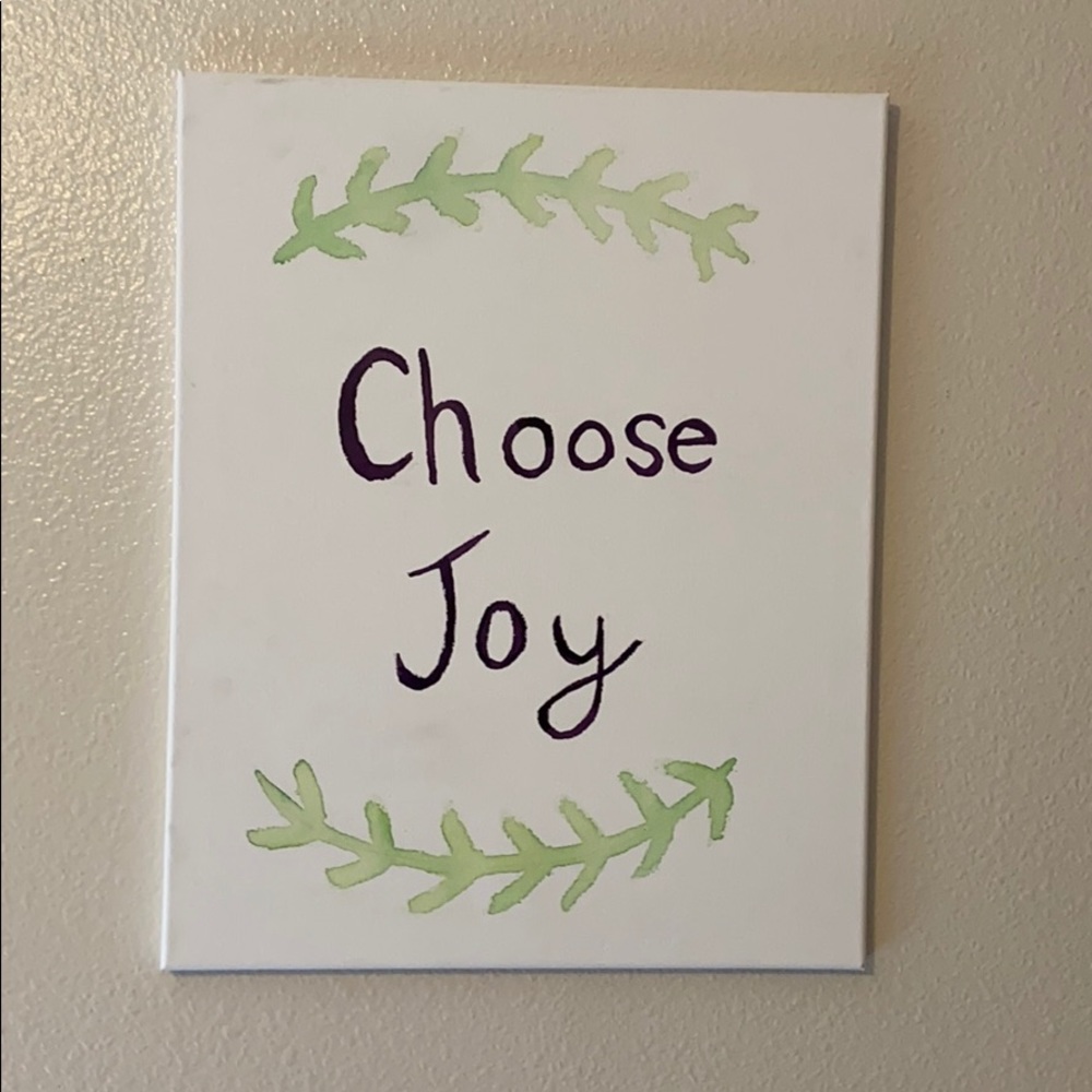 Choose Joy Canvas Sign